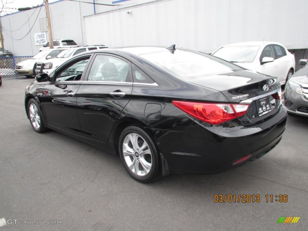 2011 Sonata Limited - Midnight Black / Black photo #5
