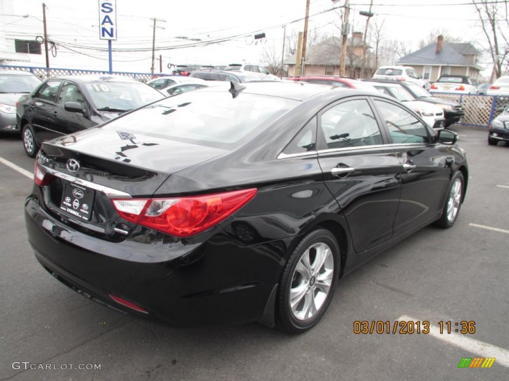 2011 Sonata Limited - Midnight Black / Black photo #6