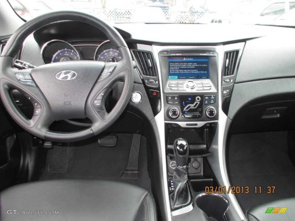 2011 Sonata Limited - Midnight Black / Black photo #10