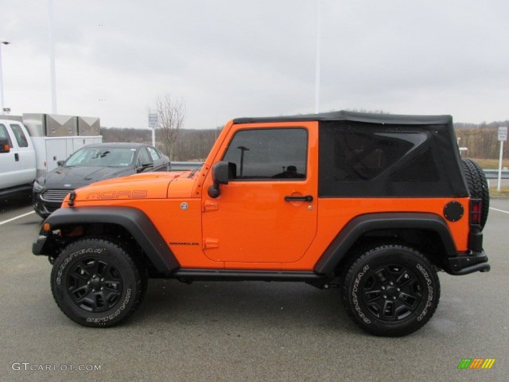 Crush Orange 2013 Jeep Wrangler Moab Edition 4x4 Exterior Photo #77861361