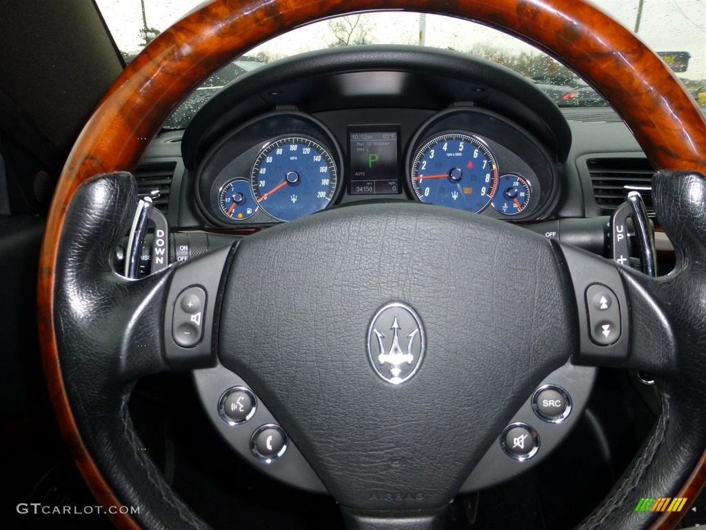 2008 Maserati GranTurismo Standard GranTurismo Model Nero Steering Wheel Photo #77861574