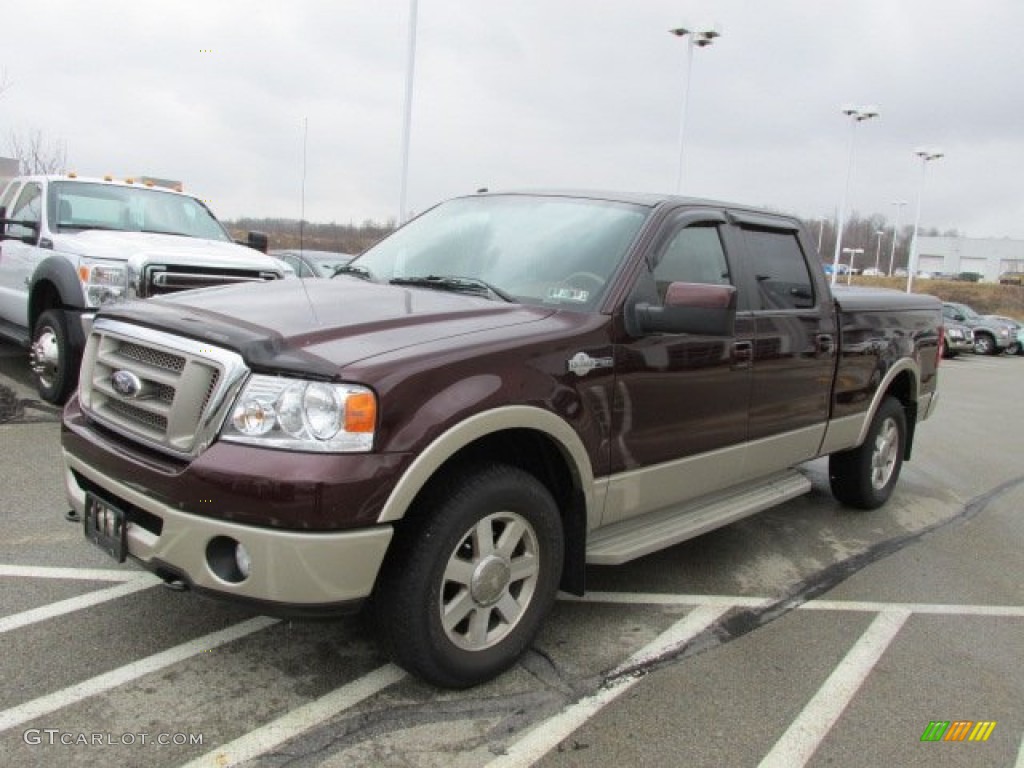 Mahogany Metallic 2008 Ford F150 King Ranch SuperCrew 4x4 Exterior Photo #77861938