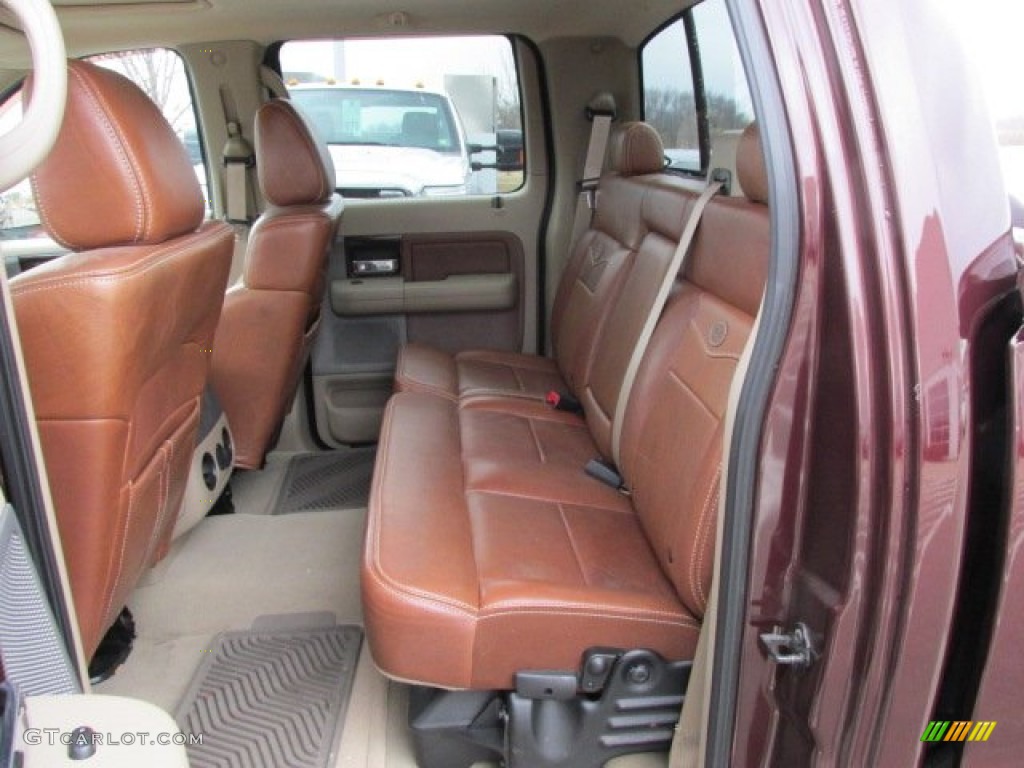 Tan/Castaño Leather Interior 2008 Ford F150 King Ranch SuperCrew 4x4 Photo #77862225