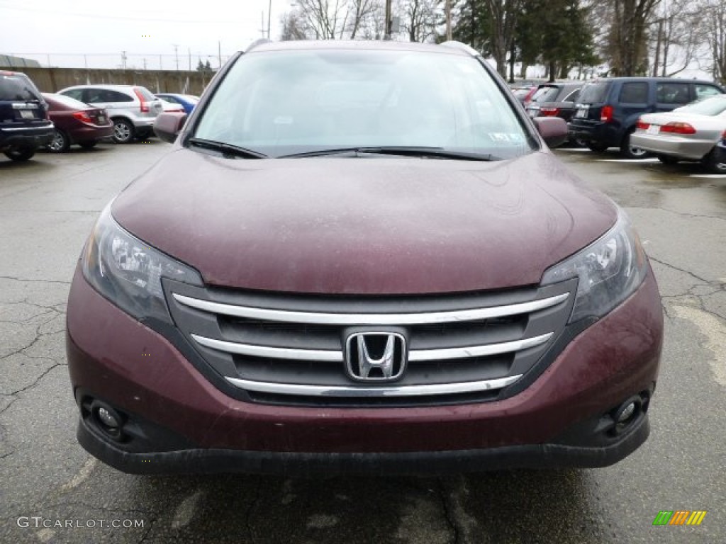 2013 CR-V EX-L AWD - Basque Red Pearl II / Gray photo #7