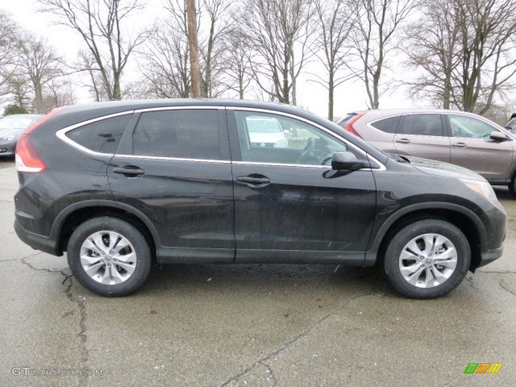2013 CR-V EX AWD - Crystal Black Pearl / Black photo #5