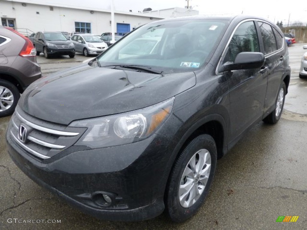 2013 CR-V EX AWD - Crystal Black Pearl / Black photo #8