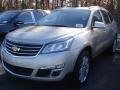 2013 Champagne Silver Metallic Chevrolet Traverse LT  photo #1