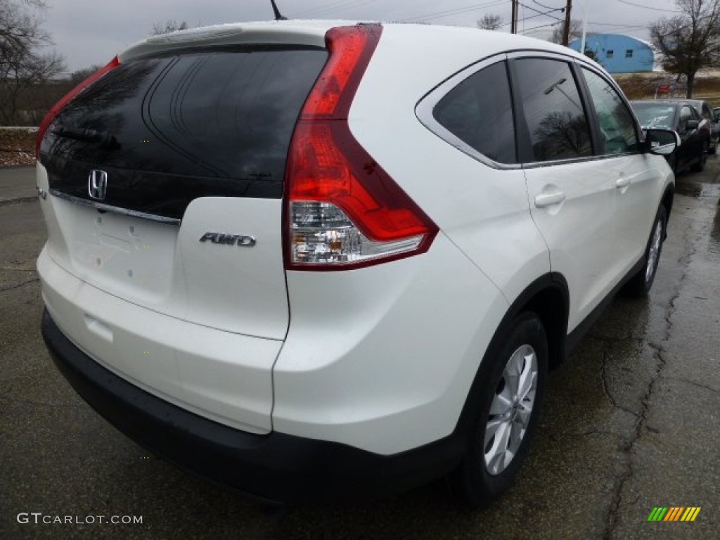 2013 CR-V EX AWD - White Diamond Pearl / Beige photo #4