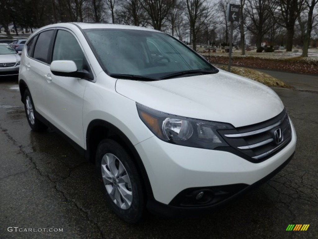 2013 CR-V EX AWD - White Diamond Pearl / Beige photo #6