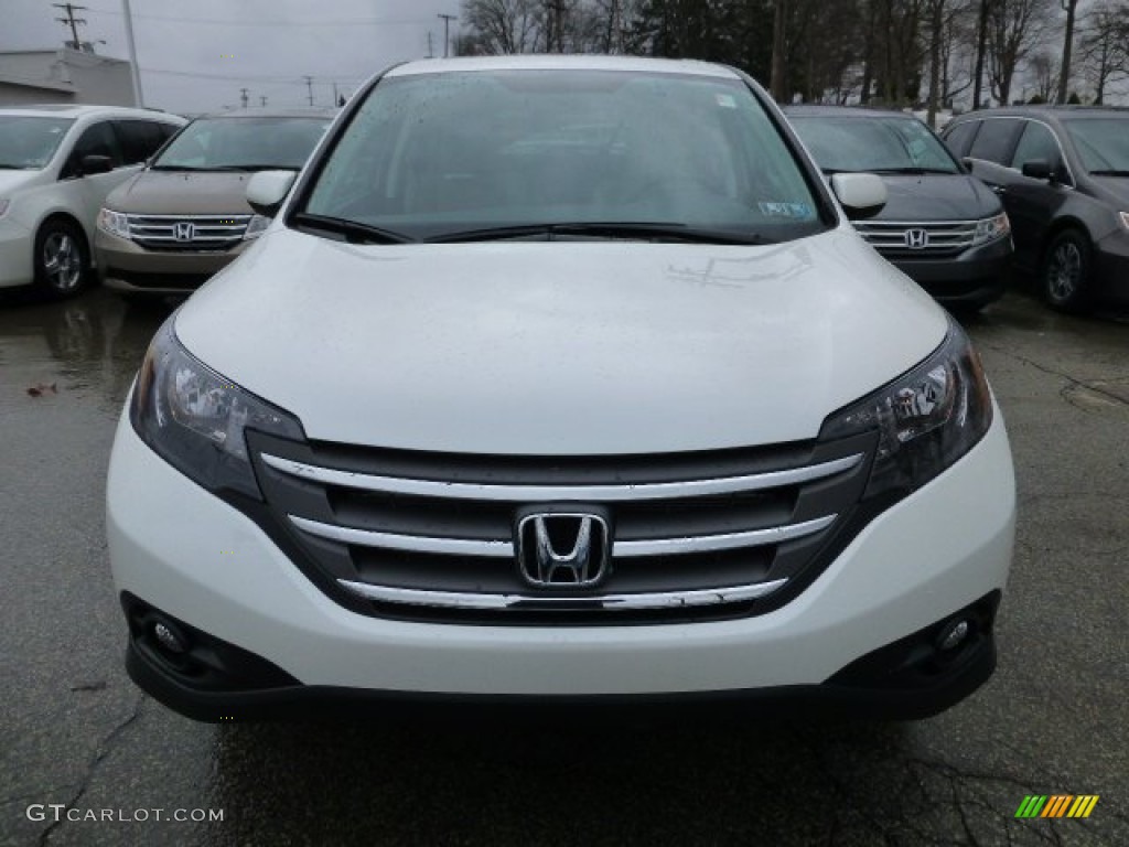 2013 CR-V EX AWD - White Diamond Pearl / Beige photo #7