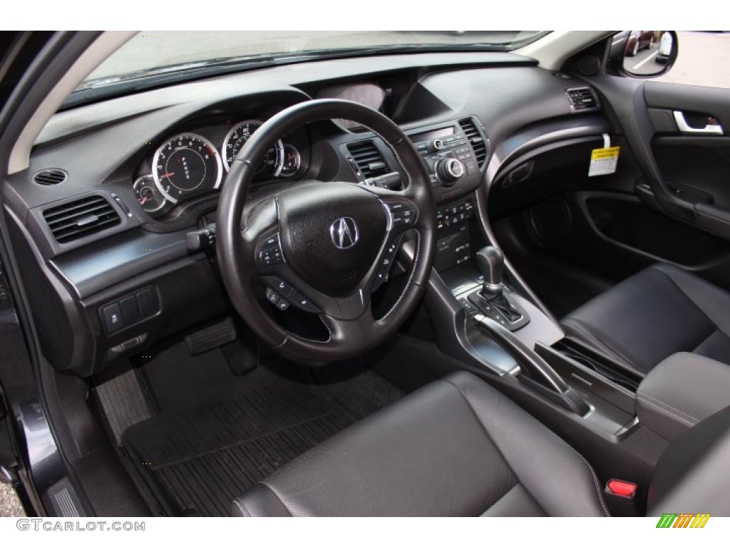 Ebony Interior 2012 Acura TSX Technology Sedan Photo #77866992