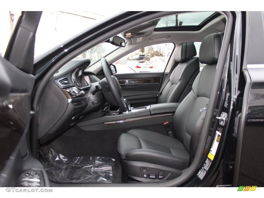 Black Interior 2012 BMW 7 Series 750i xDrive Sedan Photo #77867711