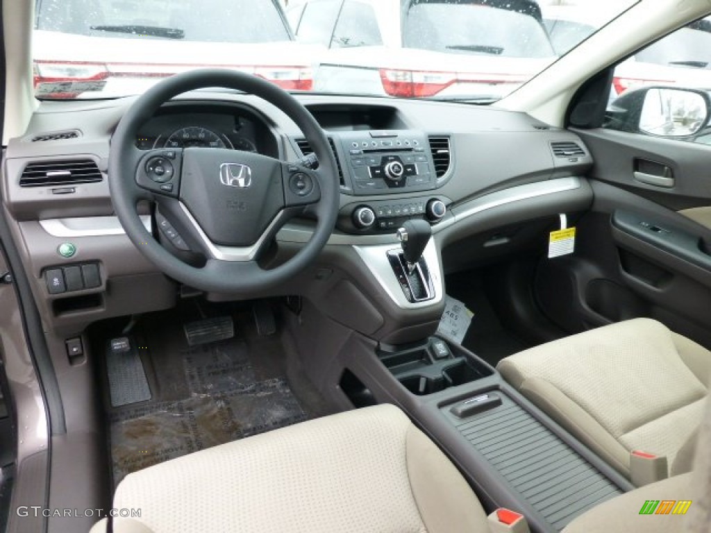 2013 CR-V EX AWD - Urban Titanium Metallic / Beige photo #12