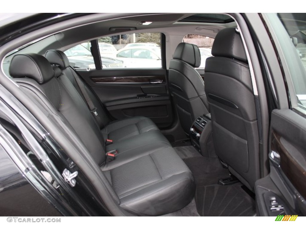 Black Interior 2012 BMW 7 Series 750i xDrive Sedan Photo #77867985