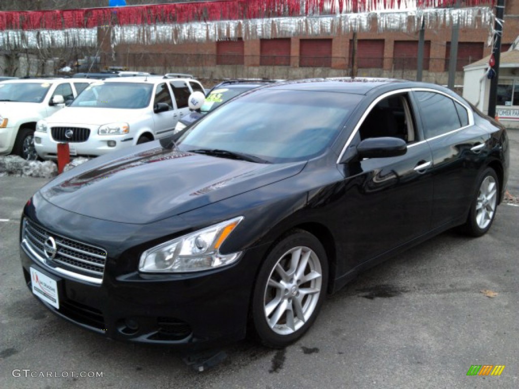 2010 Maxima 3.5 S - Crimson Black / Charcoal photo #1