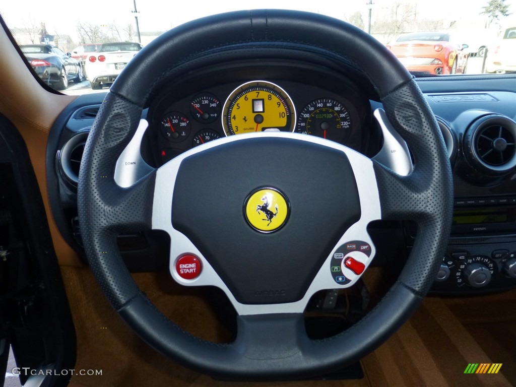 2008 Ferrari F430 Coupe F1 Cuoio Steering Wheel Photo #77870611
