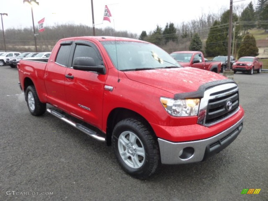 2010 Tundra Double Cab 4x4 - Radiant Red / Sand Beige photo #1