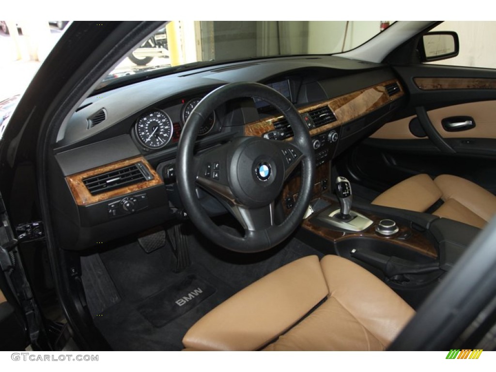 Natural Brown Interior 2008 BMW 5 Series 535i Sedan Photo #77873211