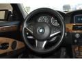 Natural Brown 2008 BMW 5 Series 535i Sedan Steering Wheel