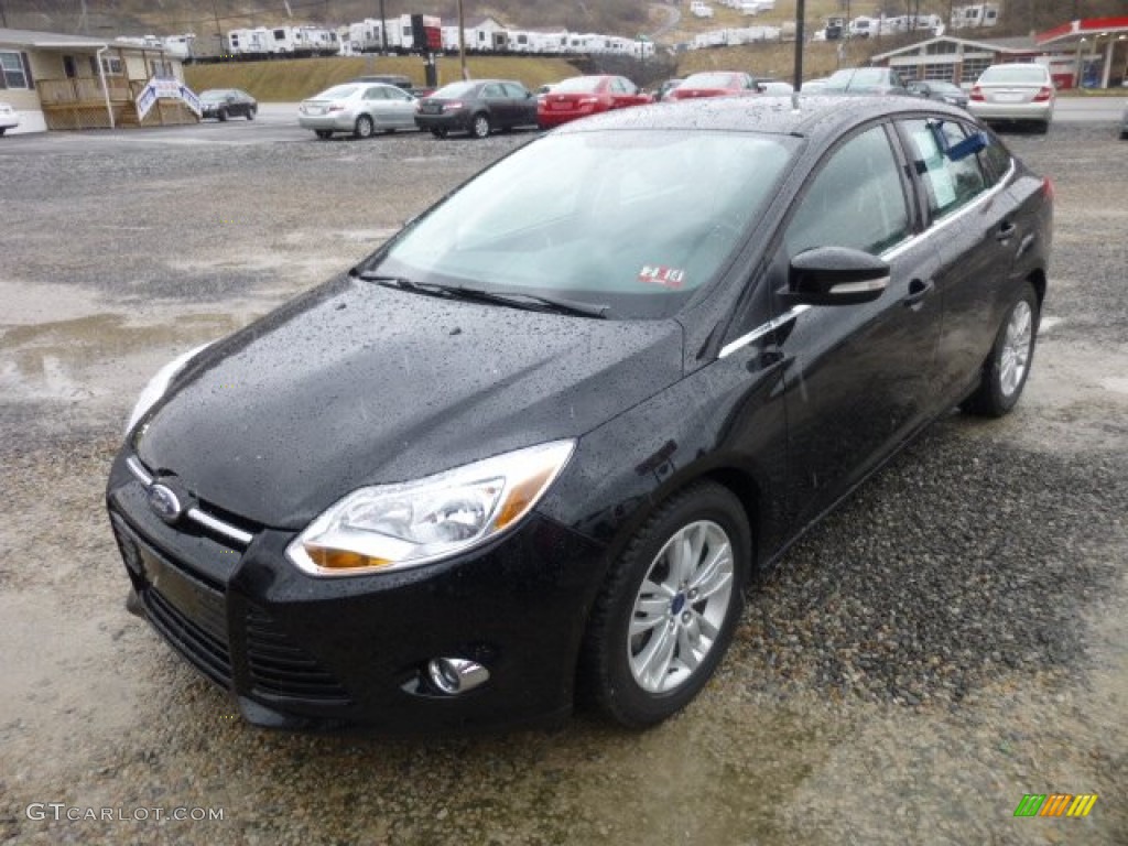 2012 Focus SEL Sedan - Black / Charcoal Black photo #3