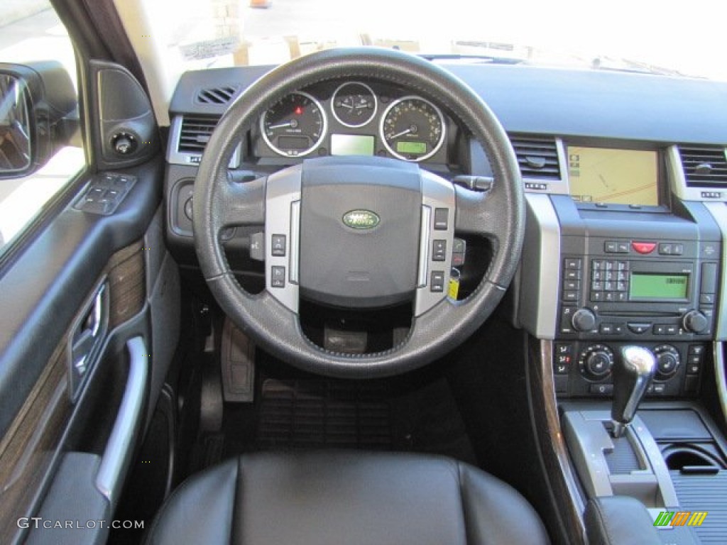 2008 Land Rover Range Rover Sport HSE Ebony Black Dashboard Photo #77876496