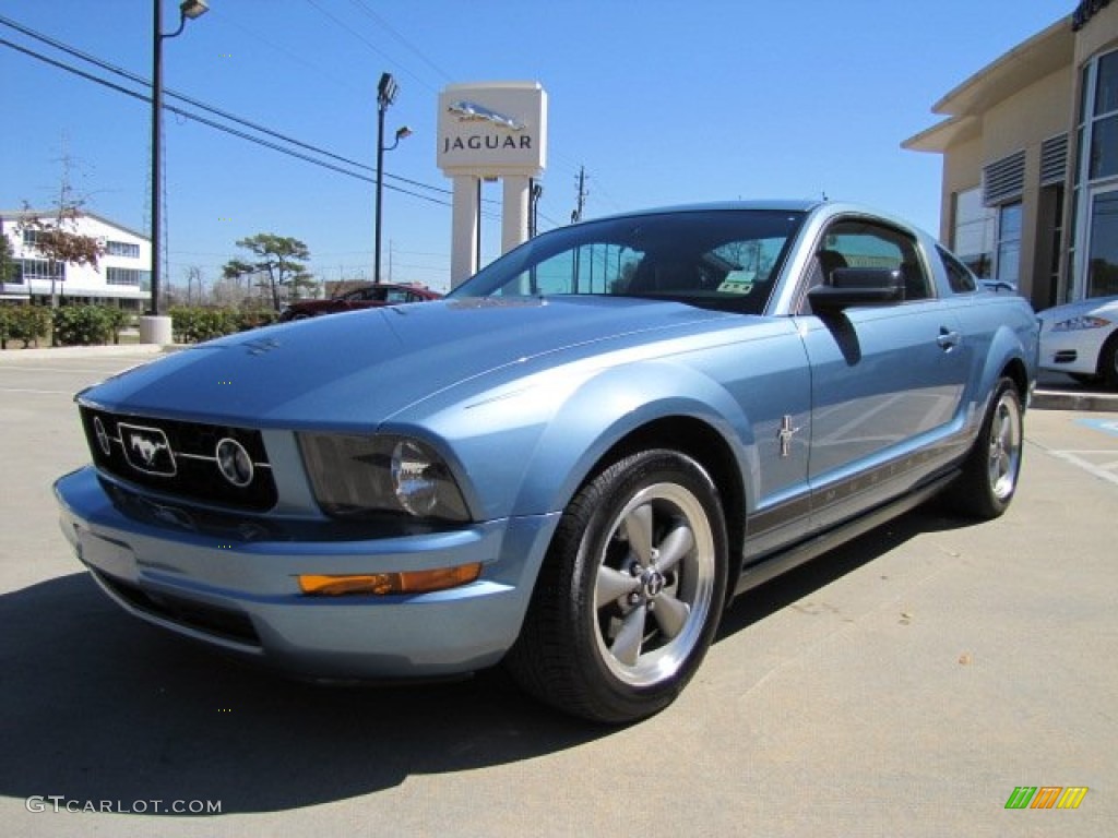 2006 Mustang V6 Premium Coupe - Vista Blue Metallic / Black photo #5