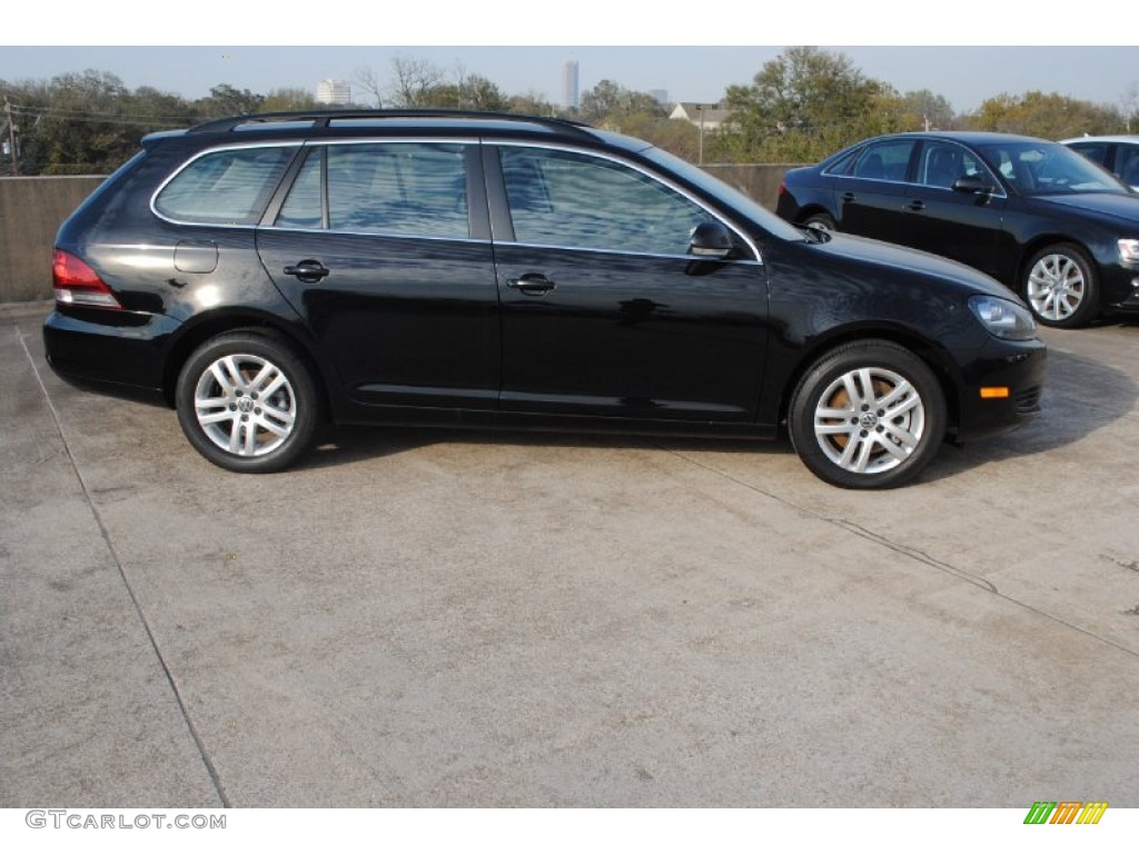 Black Uni 2013 Volkswagen Jetta TDI SportWagen Exterior Photo #77877567