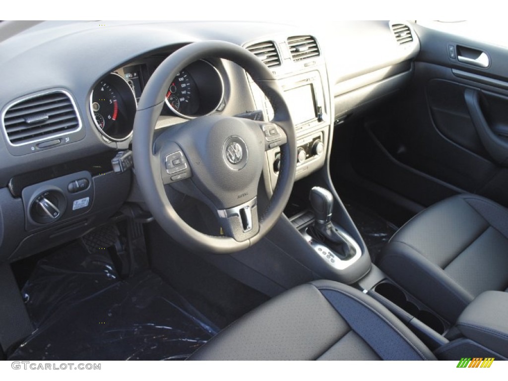 Titan Black Interior 2013 Volkswagen Jetta TDI SportWagen Photo #77877599