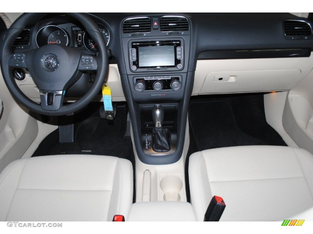 2013 Volkswagen Jetta TDI SportWagen Cornsilk Beige Dashboard Photo #77878302