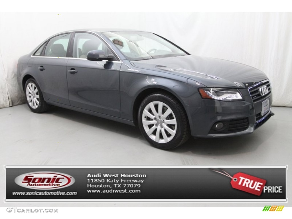 2011 A4 2.0T quattro Sedan - Meteor Grey Pearl / Light Gray photo #1