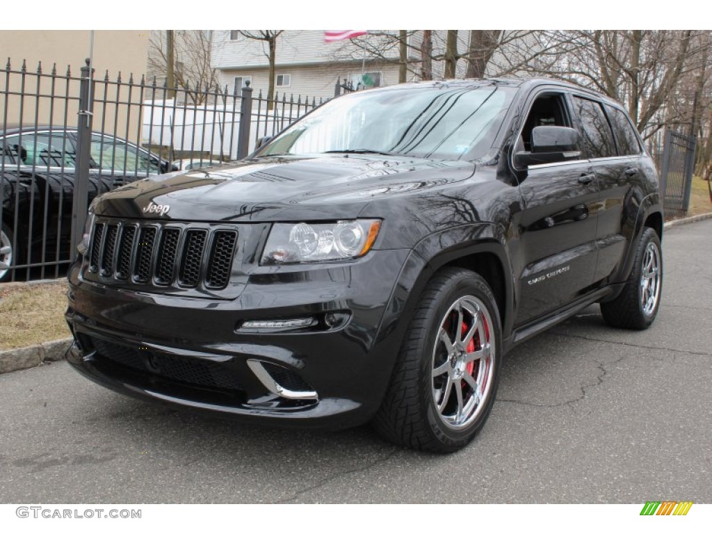 Brilliant Black Crystal Pearl 2012 Jeep Grand Cherokee SRT8 4x4 Exterior Photo #77879070