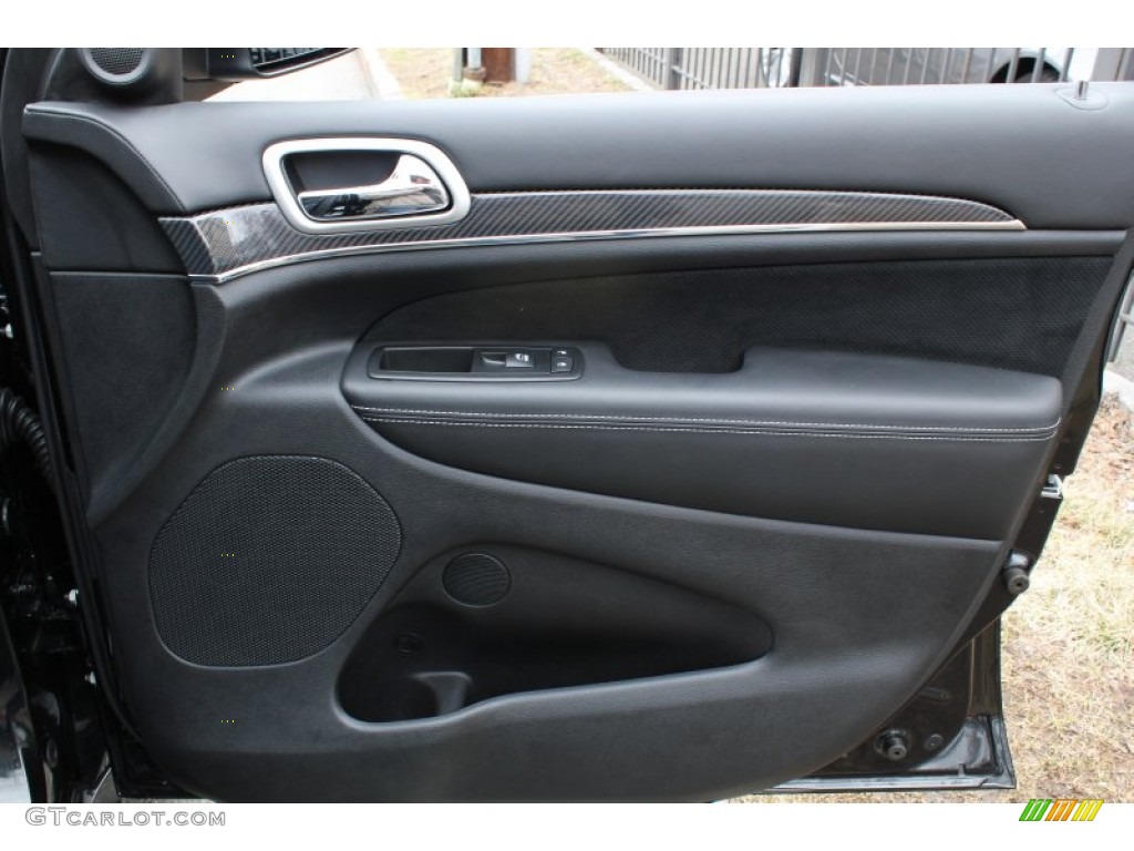 2012 Jeep Grand Cherokee SRT8 4x4 SRT Black Door Panel Photo #77879214
