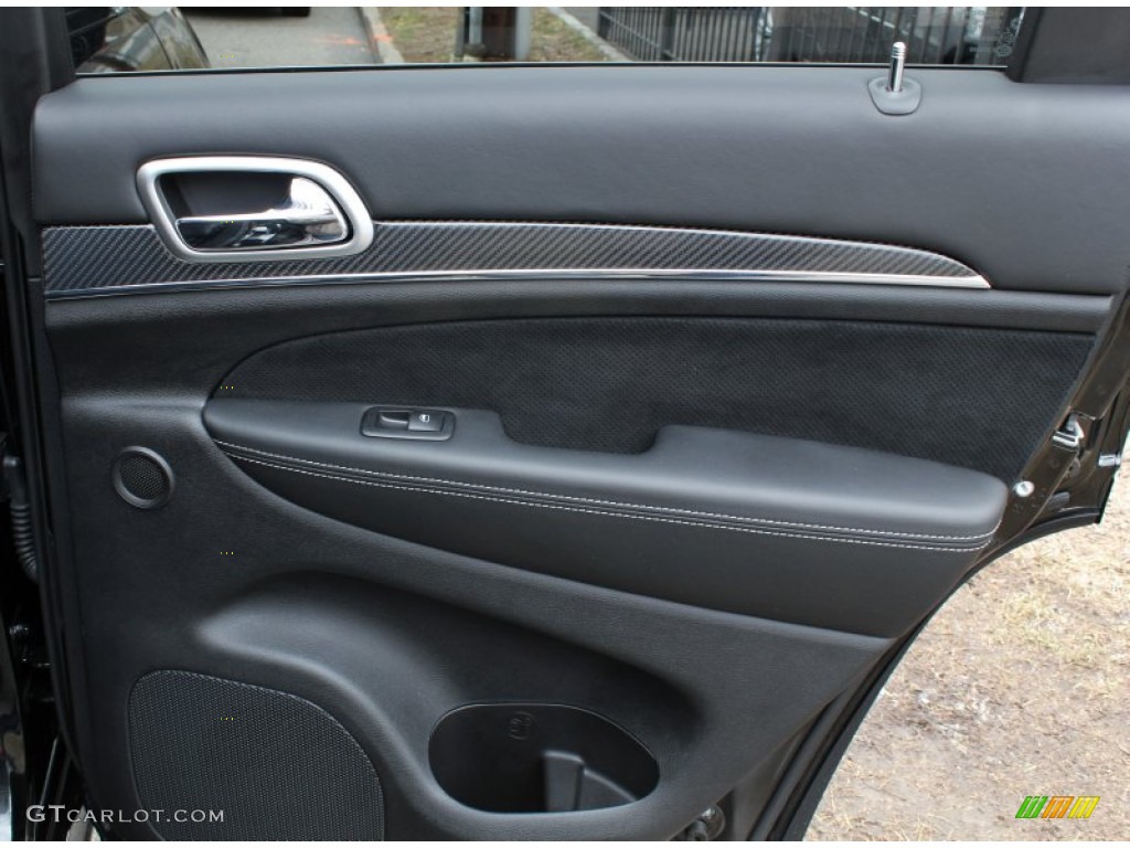2012 Jeep Grand Cherokee SRT8 4x4 SRT Black Door Panel Photo #77879271