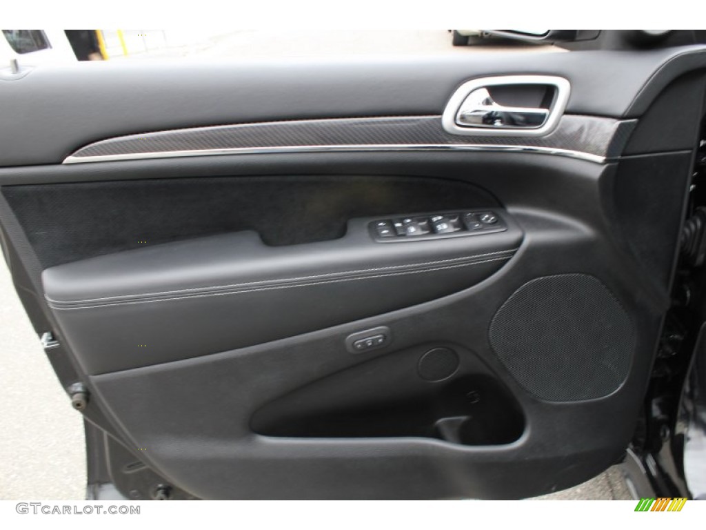 2012 Jeep Grand Cherokee SRT8 4x4 SRT Black Door Panel Photo #77879400