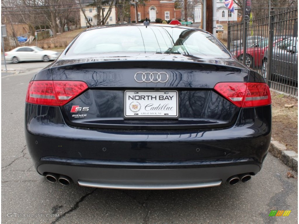 2010 S5 4.2 FSI quattro Coupe - Deep Sea Blue Pearl Effect / Pearl Silver Silk Nappa Leather photo #5