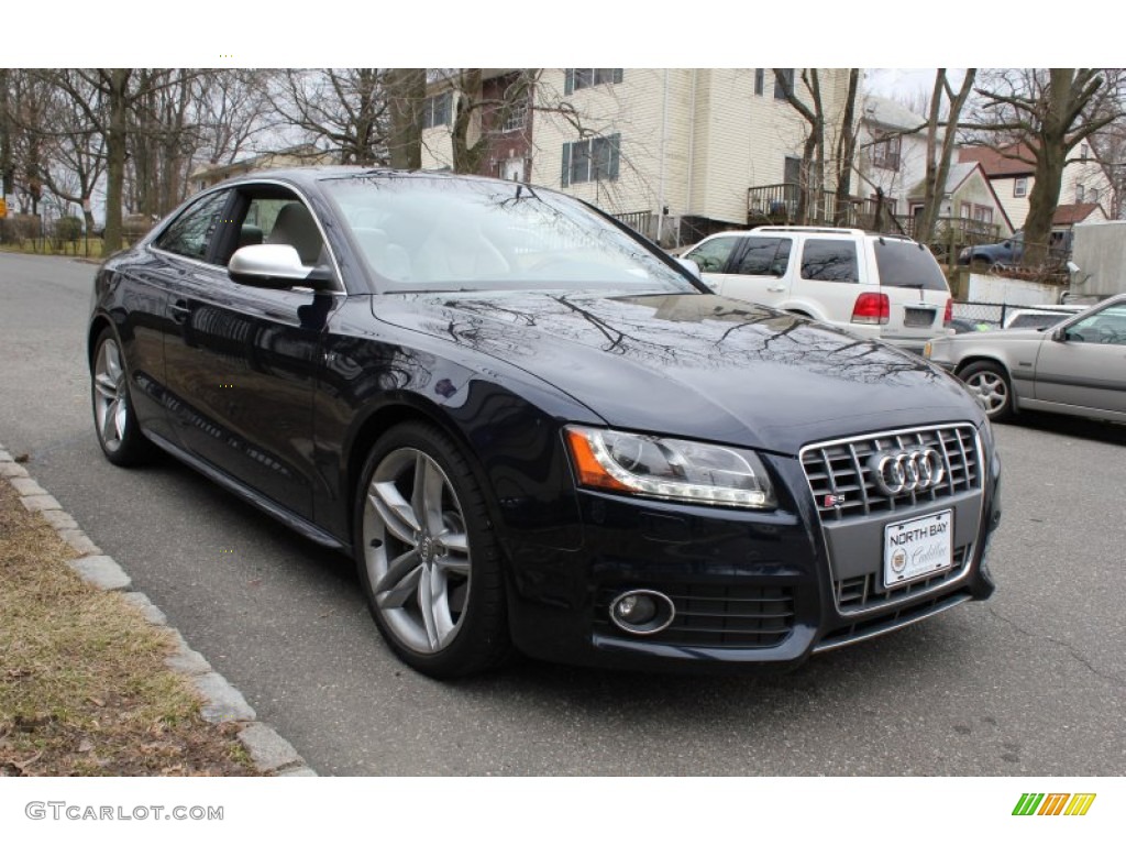 2010 S5 4.2 FSI quattro Coupe - Deep Sea Blue Pearl Effect / Pearl Silver Silk Nappa Leather photo #7