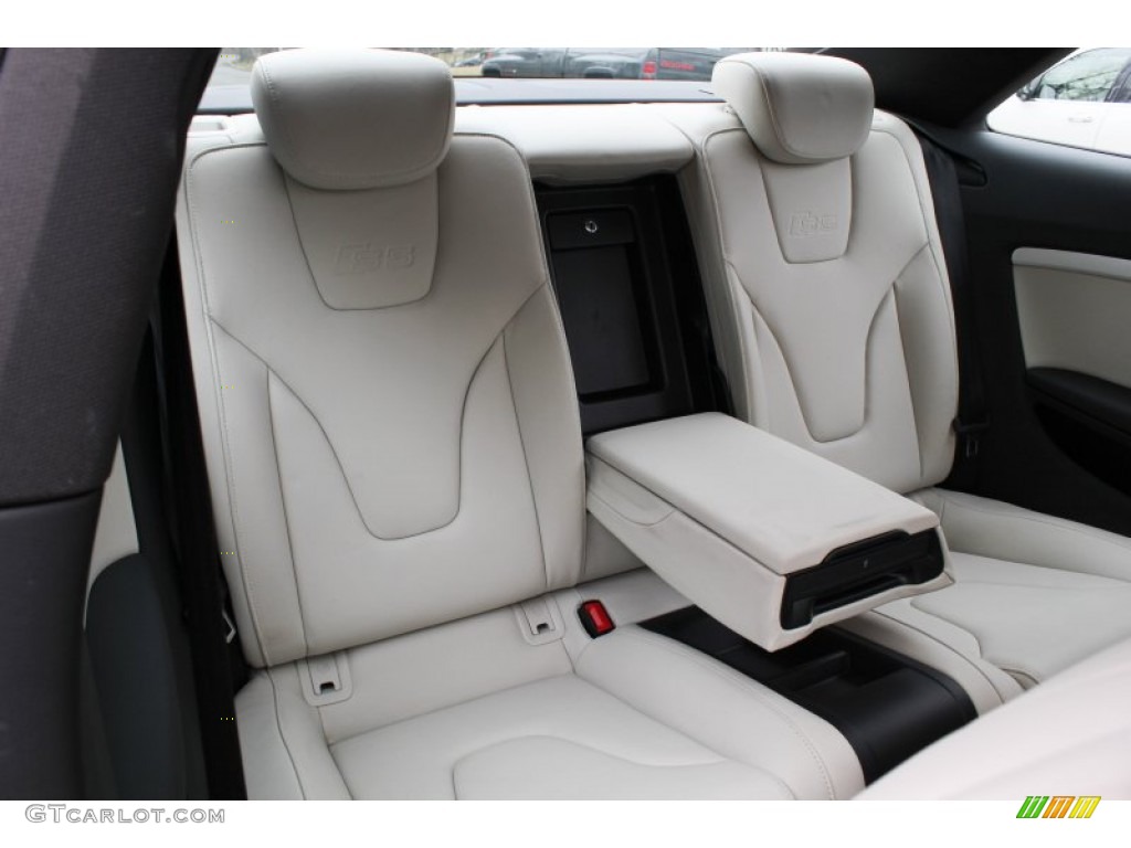 Pearl Silver Silk Nappa Leather Interior 2010 Audi S5 4.2 FSI quattro Coupe Photo #77880672
