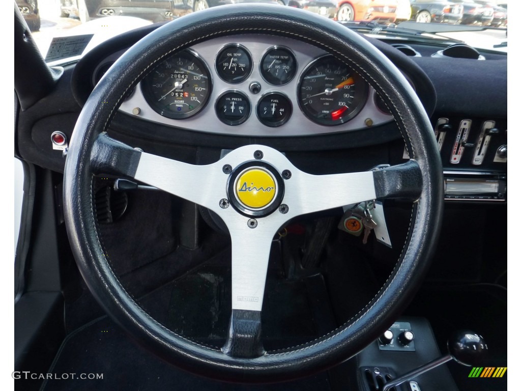 1974 Ferrari Dino 246 GTS Red/Black Steering Wheel Photo #77880675