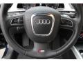 2010 Audi S5 Pearl Silver Silk Nappa Leather Interior Steering Wheel Photo
