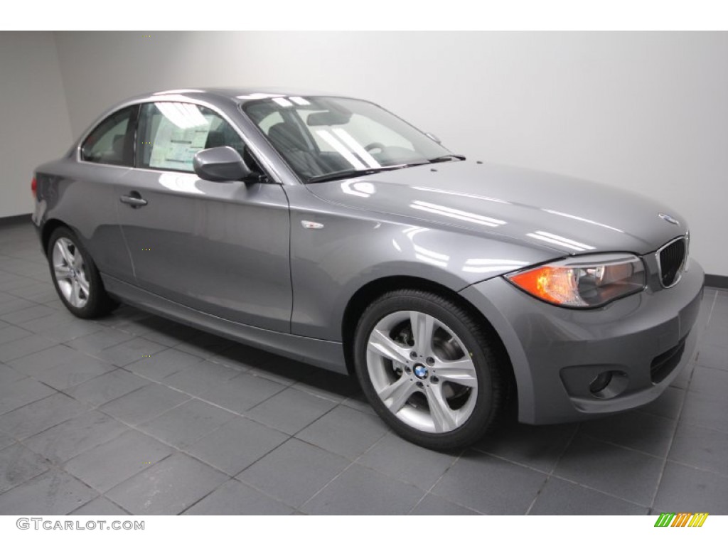 2012 1 Series 128i Coupe - Space Grey Metallic / Black photo #6