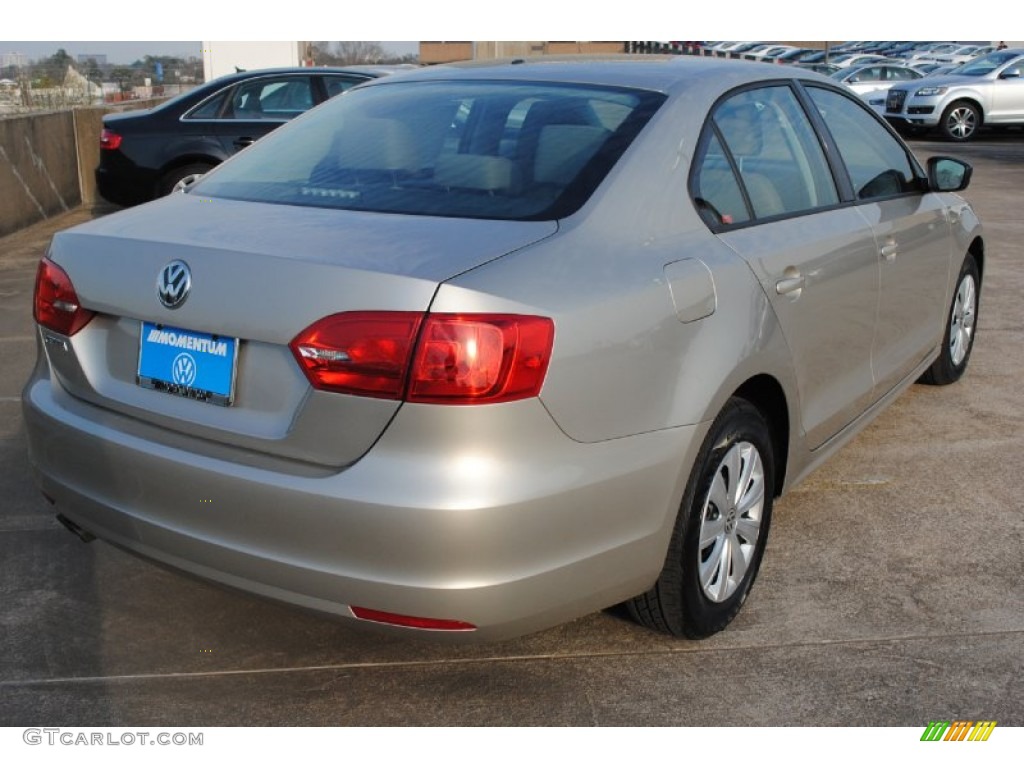 2013 Jetta S Sedan - Moonrock Silver Metallic / Latte Macchiato photo #6