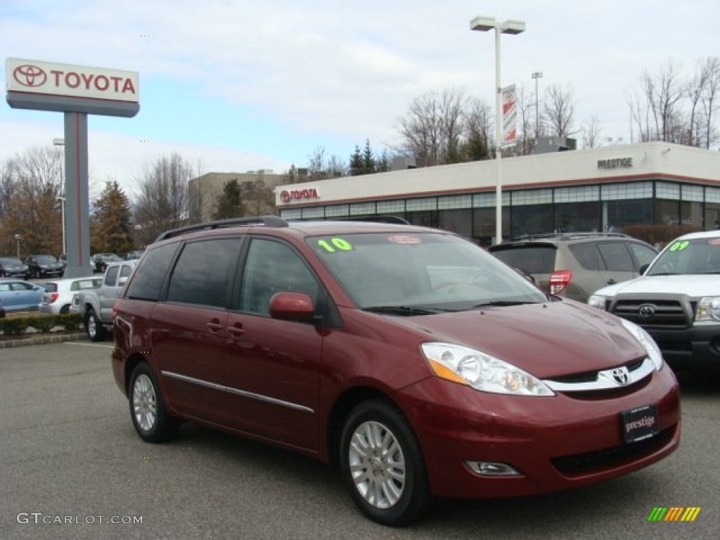 2010 Sienna Limited - Salsa Red Pearl / Taupe photo #1