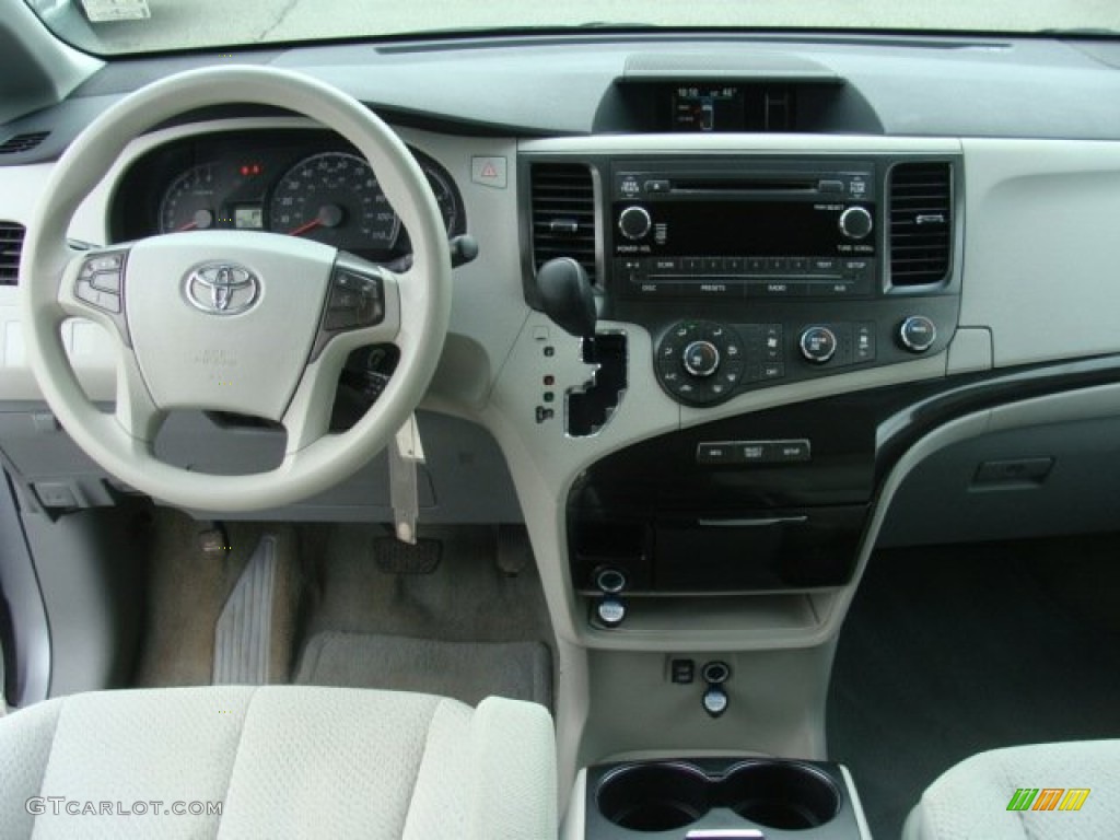 2011 Toyota Sienna LE AWD Light Gray Dashboard Photo #77883699