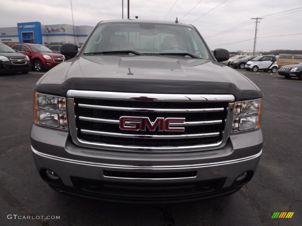 2013 Sierra 1500 SLE Extended Cab 4x4 - Steel Gray Metallic / Light Titanium/Dark Titanium photo #2