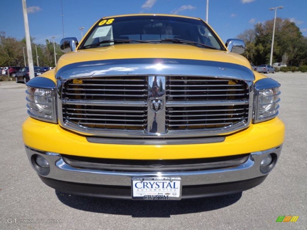 2008 Ram 1500 Big Horn Edition Quad Cab 4x4 - Detonator Yellow / Medium Slate Gray photo #14