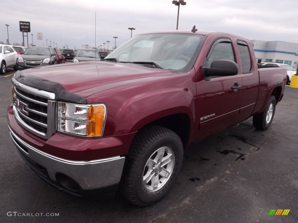 2013 Sierra 1500 SLE Extended Cab 4x4 - Sonoma Red Metallic / Light Titanium/Dark Titanium photo #1