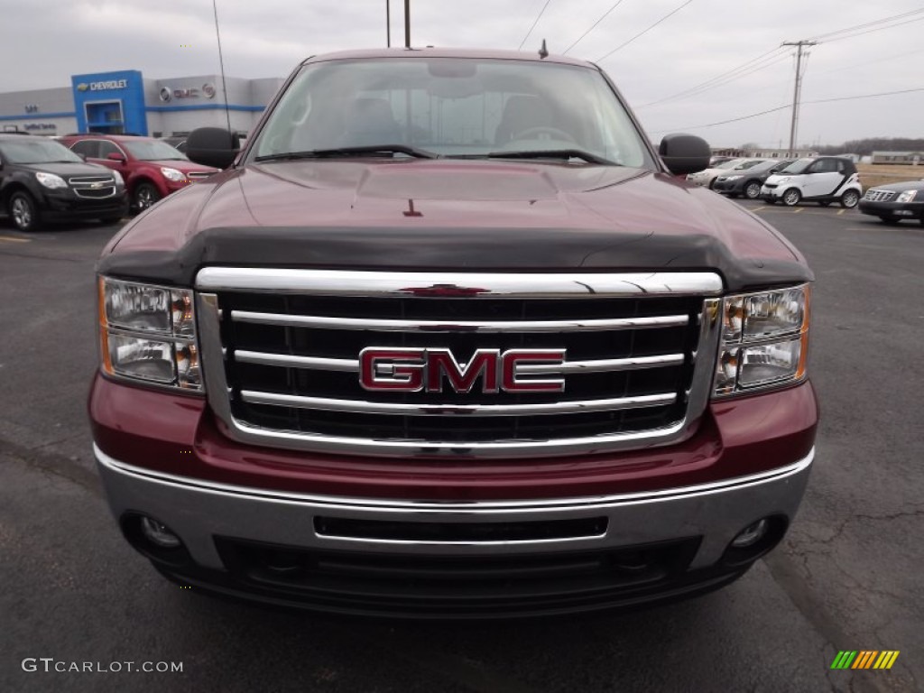2013 Sierra 1500 SLE Extended Cab 4x4 - Sonoma Red Metallic / Light Titanium/Dark Titanium photo #2