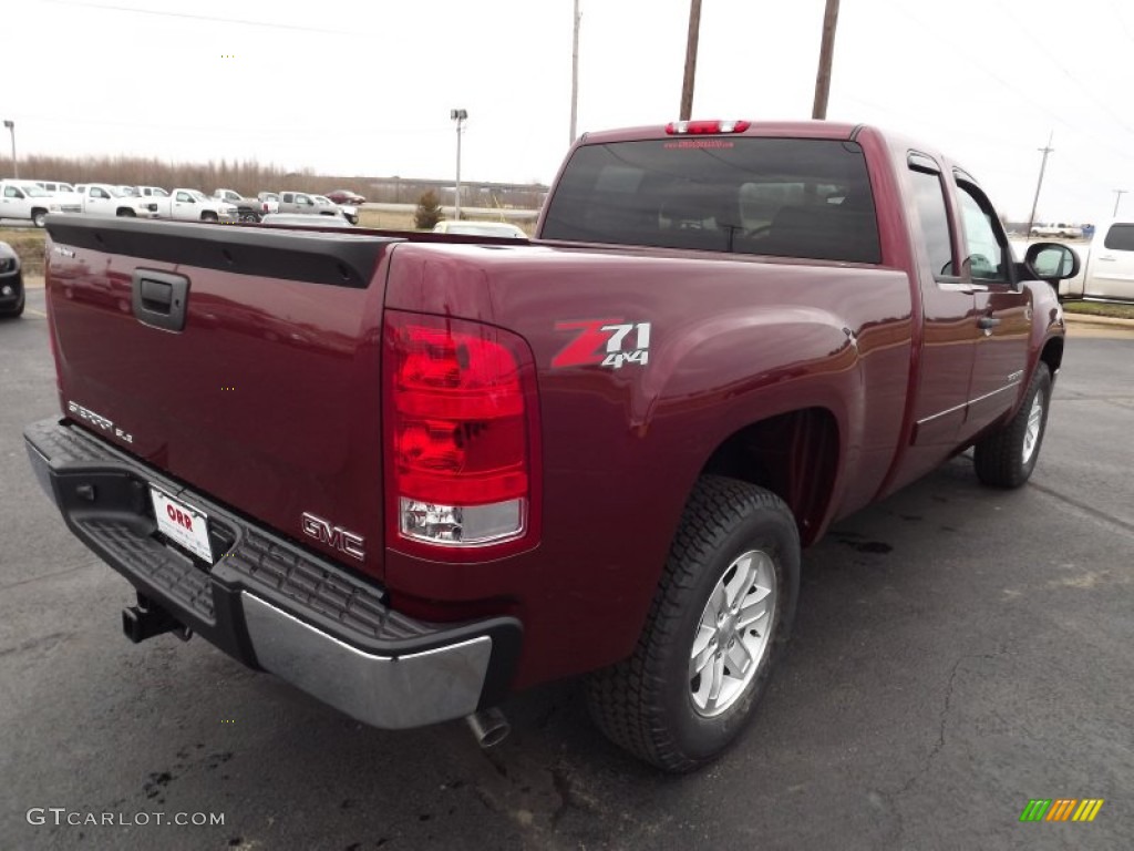 2013 Sierra 1500 SLE Extended Cab 4x4 - Sonoma Red Metallic / Light Titanium/Dark Titanium photo #5