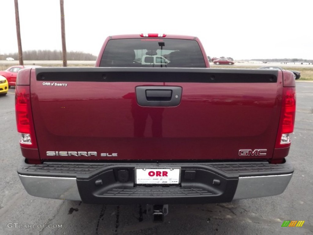 2013 Sierra 1500 SLE Extended Cab 4x4 - Sonoma Red Metallic / Light Titanium/Dark Titanium photo #6