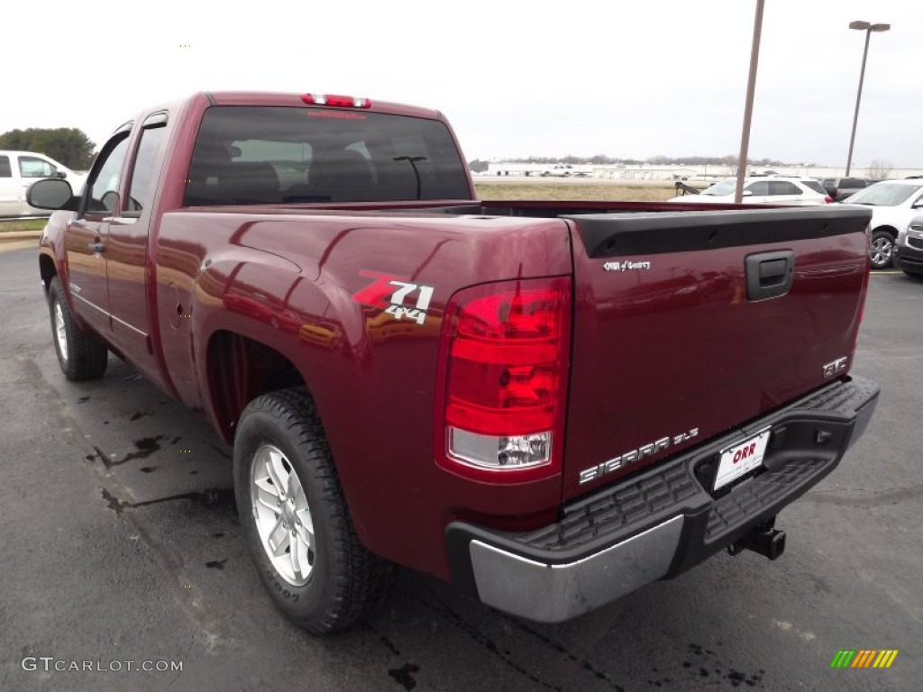 2013 Sierra 1500 SLE Extended Cab 4x4 - Sonoma Red Metallic / Light Titanium/Dark Titanium photo #7